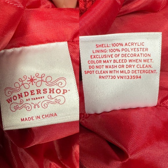 Wondershop Red Knitted Stocking Letter C Embroidered Christmas Target Brand 17in - Picture 8 of 11